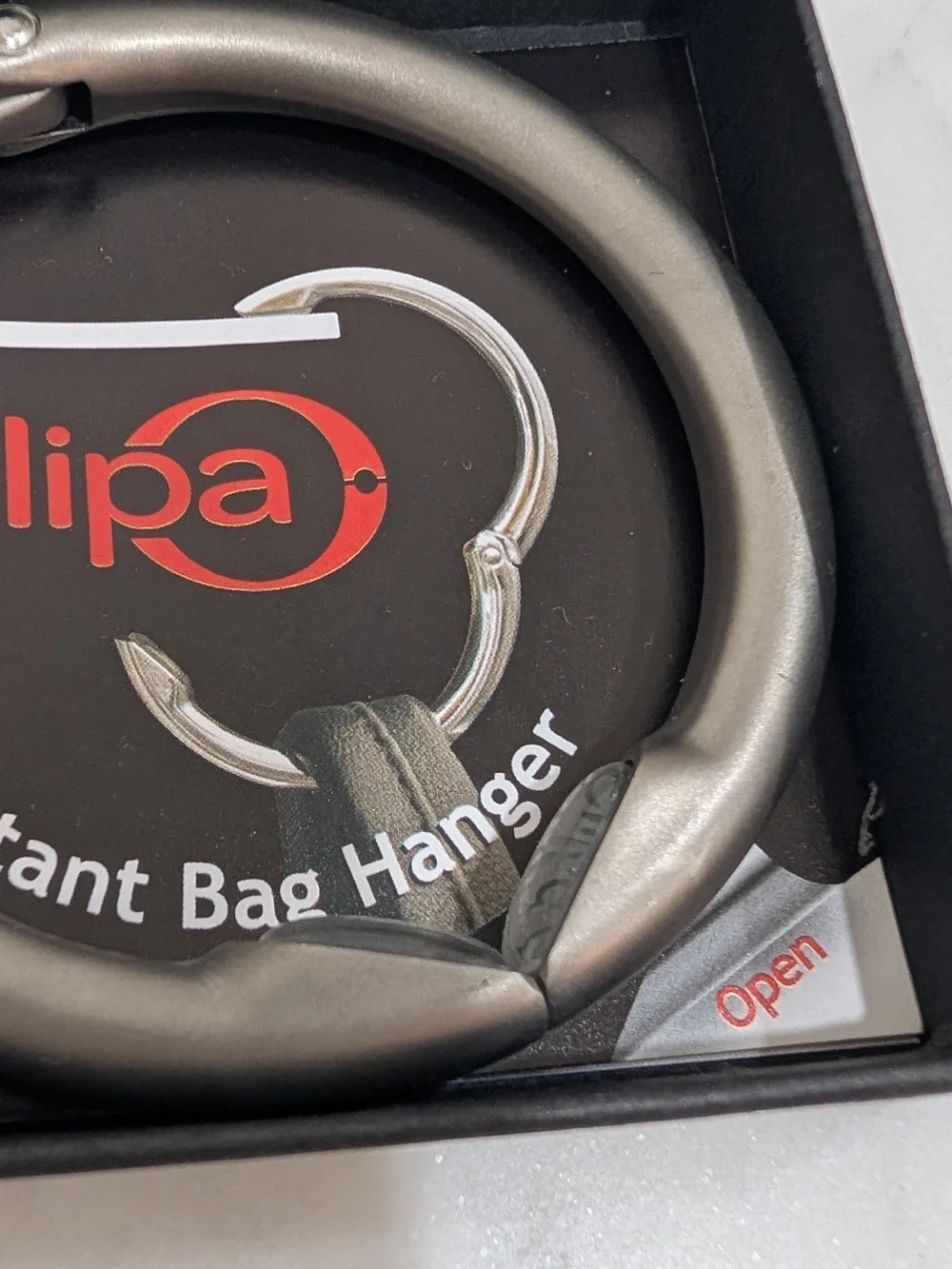 Clipa Instant Bag Hanger - Matte Hematite